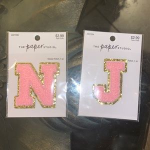 📛 INITIALS N & J STICKER PATCH FROM THE PAPER STUDIO 💕